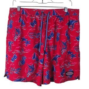 Vineyard Vines Coastal Hawiian Design Men's Summer Shorts Swim Trunks L
